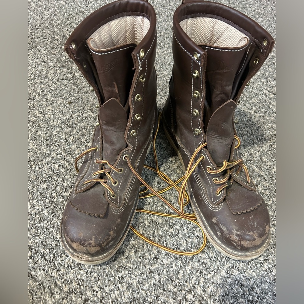 Danner Dark Brown Leather Lace-Up Boots